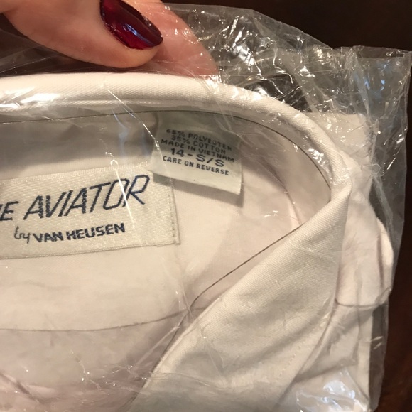 Size 14 Van Heusen short sleeve white female aviator pilot shirt NWT - Picture 5 of 8